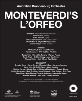 Monteverdi's L'orfeo