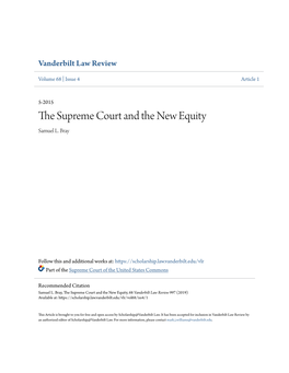 The Supreme Court and the New Equity