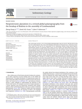 Neoproterozoic Glaciations in a Revised Global Palaeogeography from the Breakup of Rodinia to the Assembly of Gondwanaland