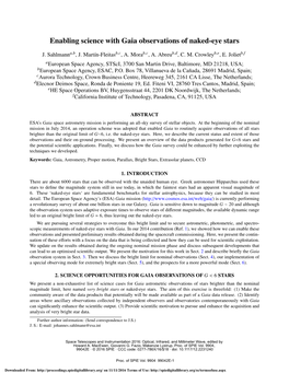 Enabling Science with Gaia Observations of Naked-Eye Stars