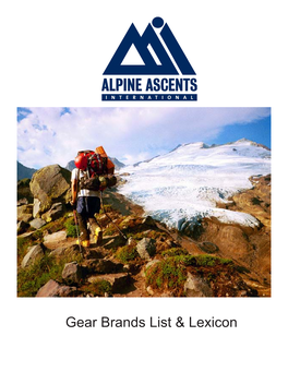 Gear Brands List & Lexicon