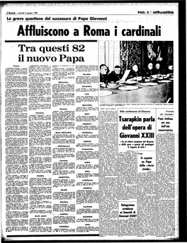 PAG. 3 / Attualita Ta Grave Questione Del Successore Di Papa Giovanni Roma