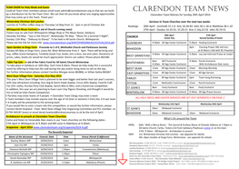 Clarendon Team News 20-04-2014