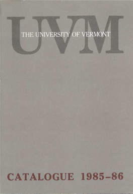 1985-1986 Undergraduate Catalogue