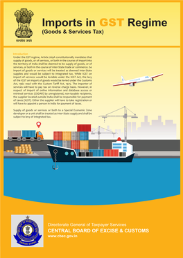 Imports in GST Regime (Goods & Services Tax)