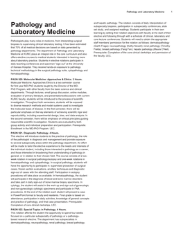 Pathology and Laboratory Medicine 1