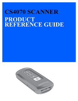 CS4070 Scanner Product Reference Guide (En)
