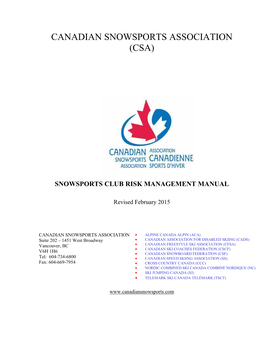 Canadian Snowsports Association (Csa)