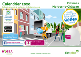 Calendrier 2020 Estinnes Collecte En Porte-À-Porte Des Déchets Ménagers Merbes-Le-Château