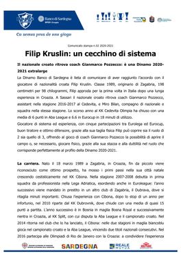 Filip Kruslin: Un Cecchino Di Sistema