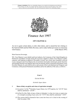 Finance Act 1997