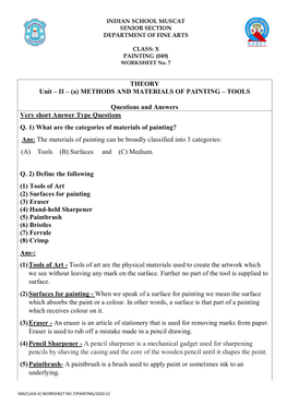 ISM WORKSHEET Template