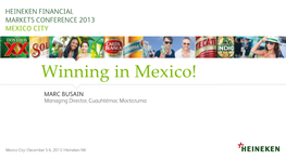 Heineken Financial Markets Conference 2013 Mexico City