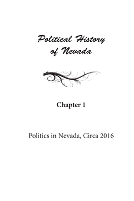 Political History of Nevada: Chapter 1