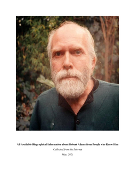 All Available Biographical Information About Robert Adams from People