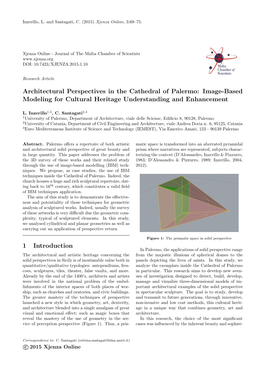 Architectural Perspectives in the Cathedral of Palermo: Image-Based Modeling for Cultural Heritage Understanding and Enhancement