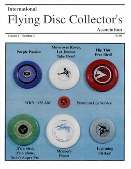 Flying Disc Collector's Association Volume 1 Number 3 $4.00