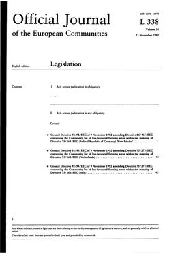 Official Journal L 338 Volume 35 of the European Communities 23 November 1992