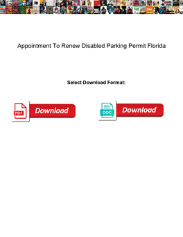 Appointment to Renew Disabled Parking Permit Florida