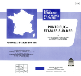 Notice Explicative De La Feuille Pontrieux-Étables-Sur-Mer À 1/50000