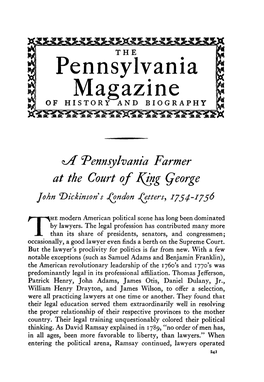 Pennsylvania Magazine of HISTORY and BIOGRAPHY