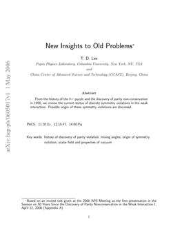 New Insights to Old Problems