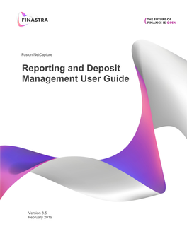Fusion Netcapture Reporting and Deposit Management User Guide