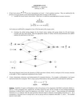 CHEMISTRY 412/512 MIDTERM # 1 – Answer Key February 14, 2007 1