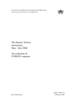 The Sudan/Eritrea Emergency, May - July 2000