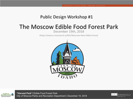 The Moscow Edible Food Forest Park December 19Th, 2018 (