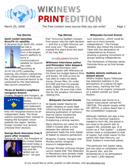 March 20, 2008 the Free-Content News Source That You Can Write! Page 1