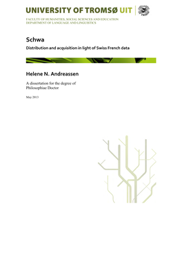Schwa Distribution and Acquisition in Light of Swiss French Data