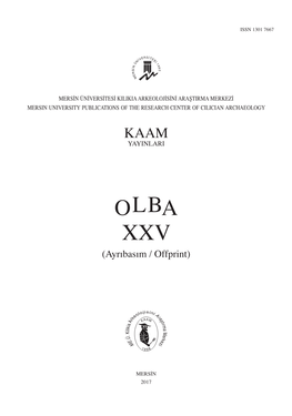 OLBA XXV (Ayrıbasım / Offprint)