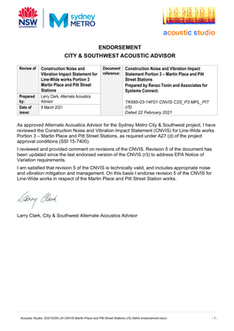 Endorsement City & Southwest