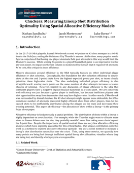 Chuckers: Measuring Lineup Shot Distribution Optimality Using Spatial Allocative Efficiency Models