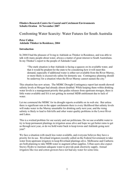 Water Futures for South Australia