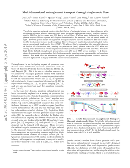 Multi-Dimensional Entanglement Transport Through Single-Mode Fibre