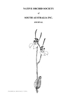 Native Orchid Society South Australia Inc