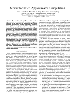 Memristor-Based Approximated Computation