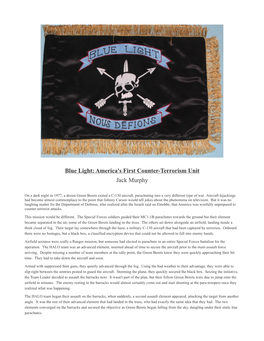 Blue Light: America's First Counter-Terrorism Unit Jack Murphy