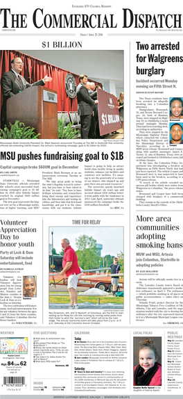 MSU Pushes Fundraising Goal to $1B Two Arrested for Walgreens Burglary