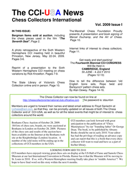 The CCI-U a News Chess Collectors International Vol