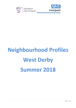 Neighbourhood Profiles West Derby Summer 2018