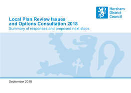 Local Plan Review Issues and Options Consultation 2018 Summary of Responses and Proposed Next Steps