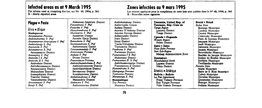 Infected Areas As at 9 March 1995 Zones Infectées Au 9 Mars 1995