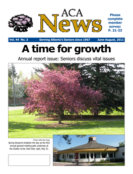 A Time for Growth Annual Report Issue: Seniors Discuss Vital Issues