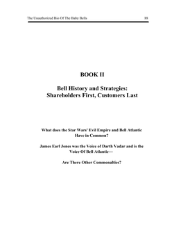 BOOK II Bell History and Strategies