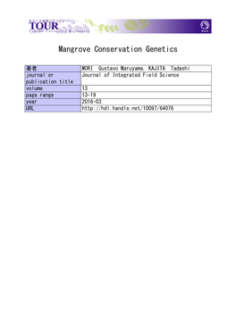 Mangrove Conservation Genetics