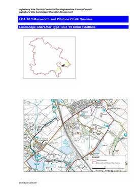 LCA 10.3 Marsworth and Pitstone Chalk Quarries Landscape