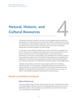 Natural, Historic, and Cultural Resources